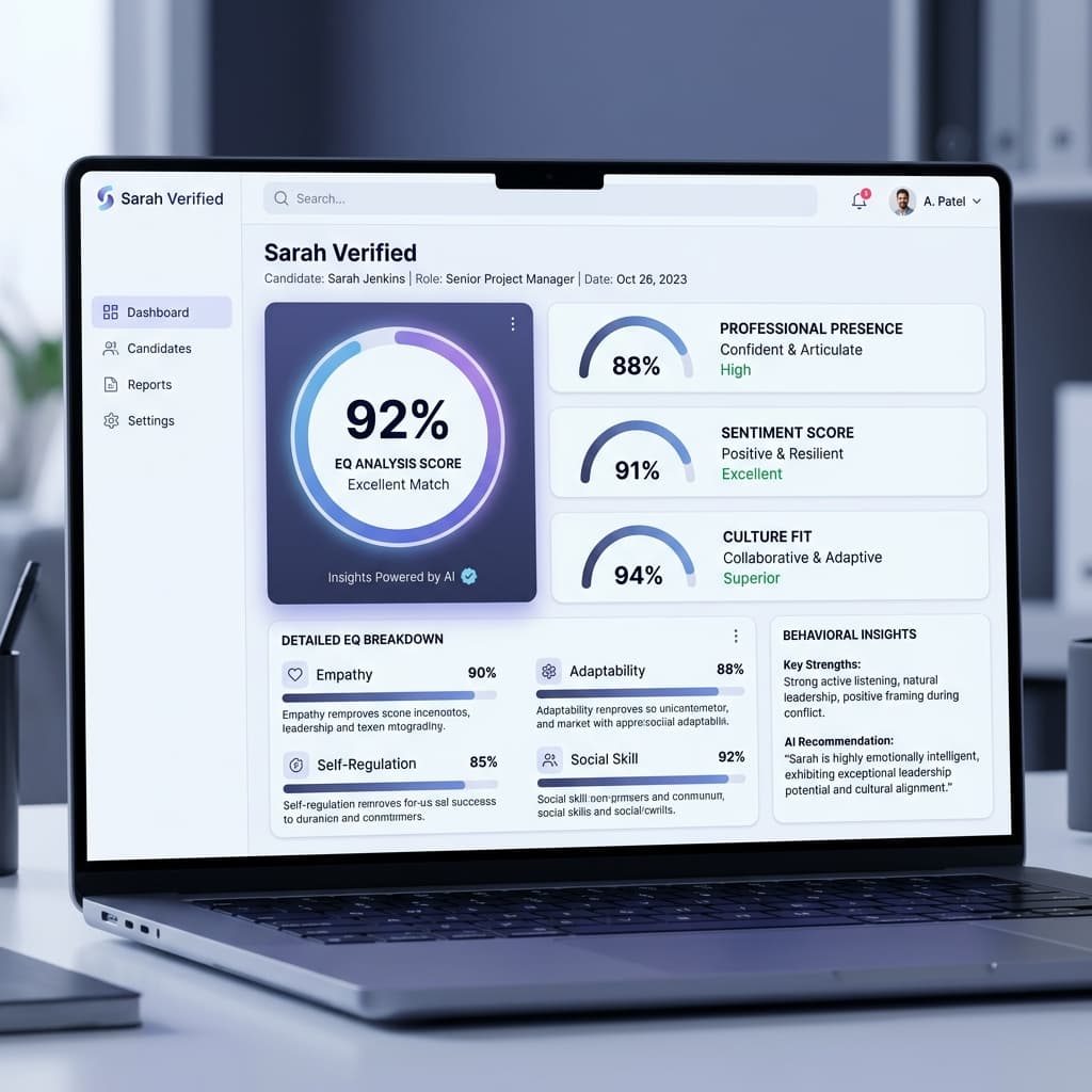 VacanCV AI EQ Analysis Interface